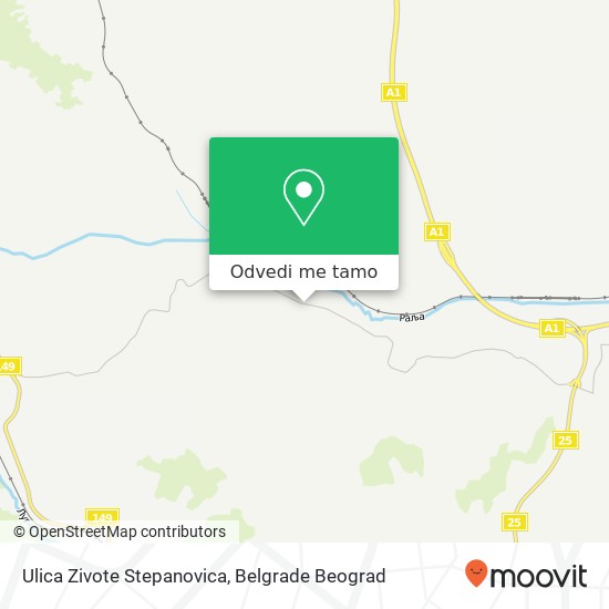 Ulica Zivote Stepanovica mapa