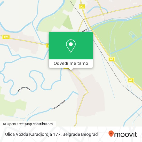 Ulica Vozda Karadjordja 177 mapa