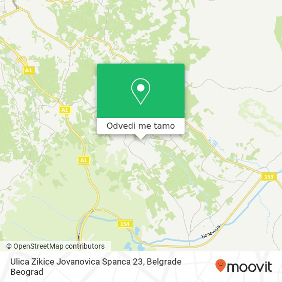 Ulica Zikice Jovanovica Spanca 23 mapa