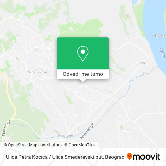 Ulica Petra Kocica / Ulica Smederevski put mapa