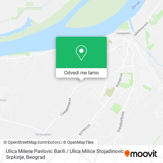 Ulica Milene Pavlovic Barili / Ulica Milice Stojadinovic Srpkinje mapa