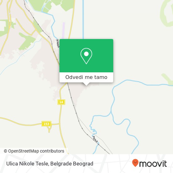 Ulica Nikole Tesle mapa