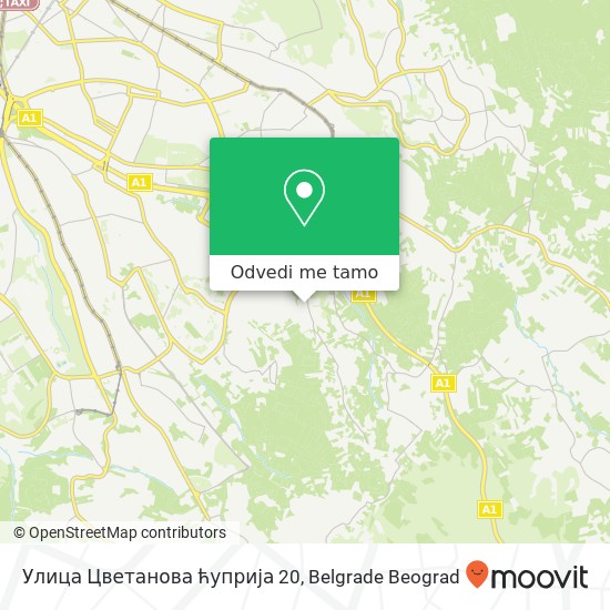 Улица Цветанова ћуприја 20 mapa