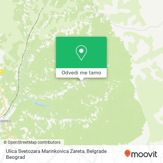 Ulica Svetozara Marinkovica Zareta mapa