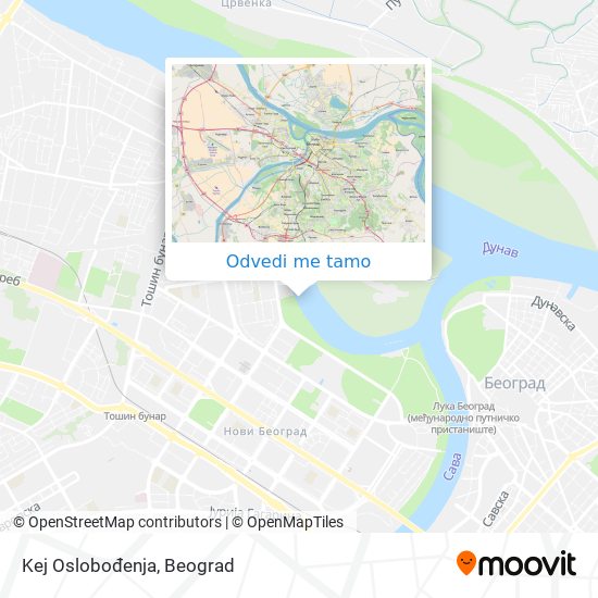 Kej Oslobođenja mapa