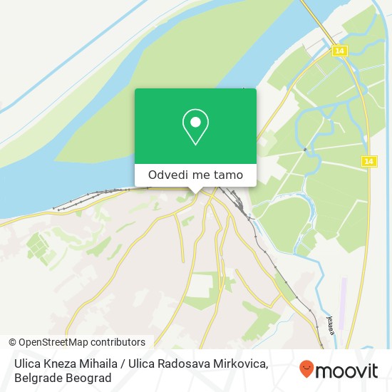 Ulica Kneza Mihaila / Ulica Radosava Mirkovica mapa