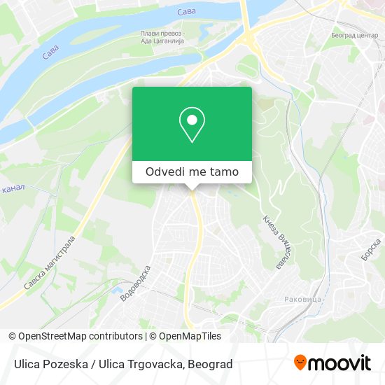 Ulica Pozeska / Ulica Trgovacka mapa