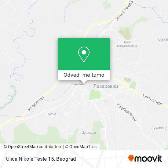 Ulica Nikole Tesle 15 mapa