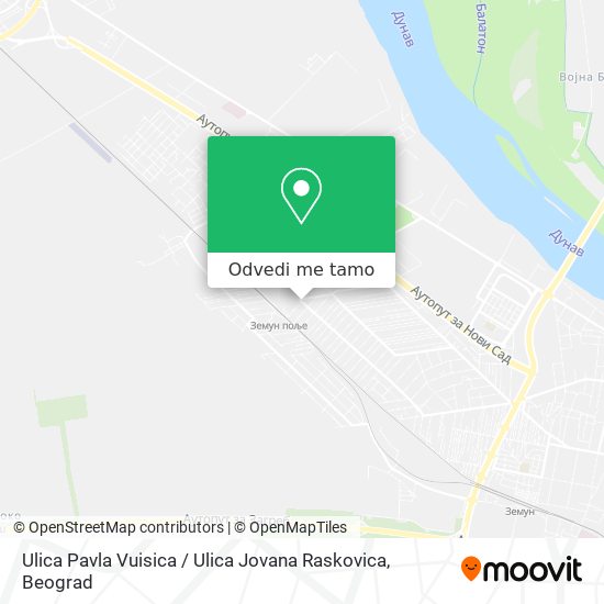 Ulica Pavla Vuisica / Ulica Jovana Raskovica mapa
