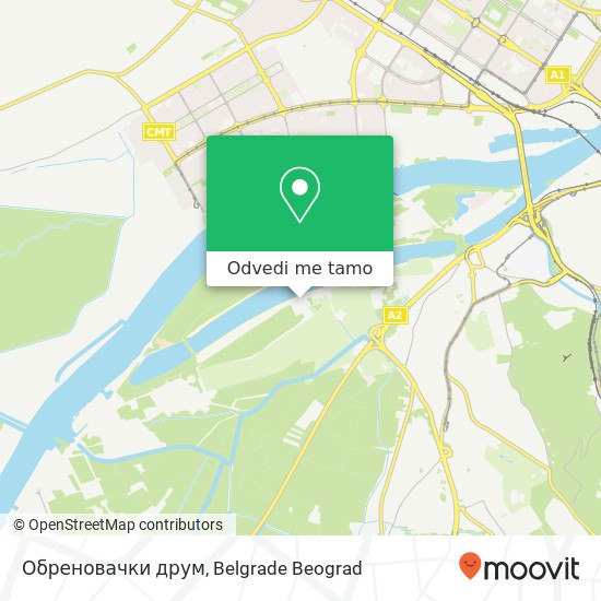 Обреновачки друм mapa