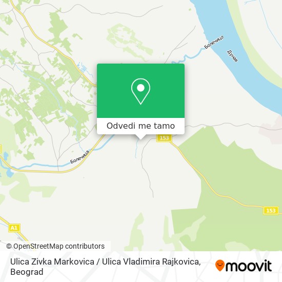 Ulica Zivka Markovica / Ulica Vladimira Rajkovica mapa