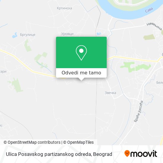 Ulica Posavskog partizanskog odreda mapa