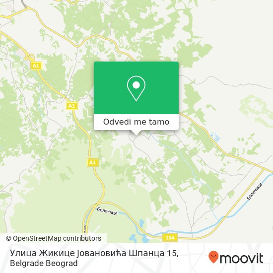 Улица Жикице Јовановића Шпанца 15 mapa