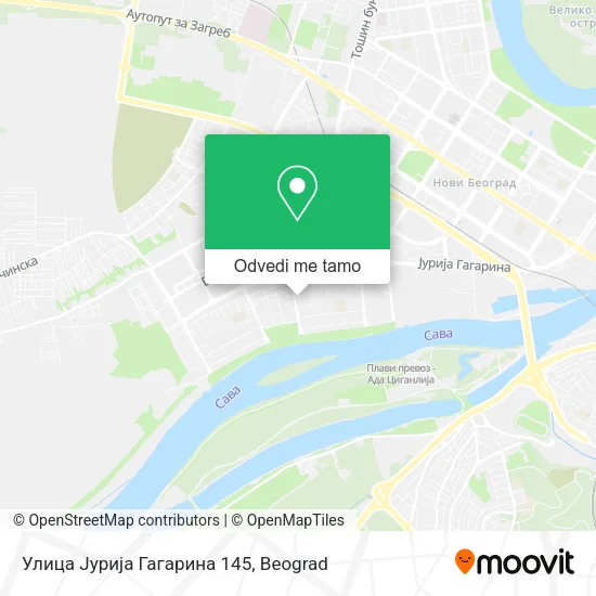 Улица Јурија Гагарина 145 mapa