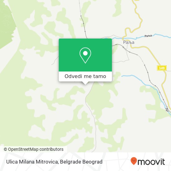 Ulica Milana Mitrovica mapa