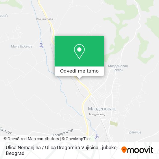 Ulica Nemanjina / Ulica Dragomira Vujicica Ljubake mapa