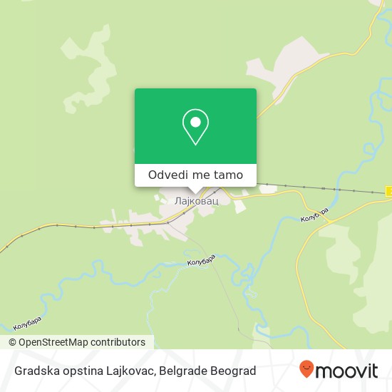 Gradska opstina Lajkovac mapa