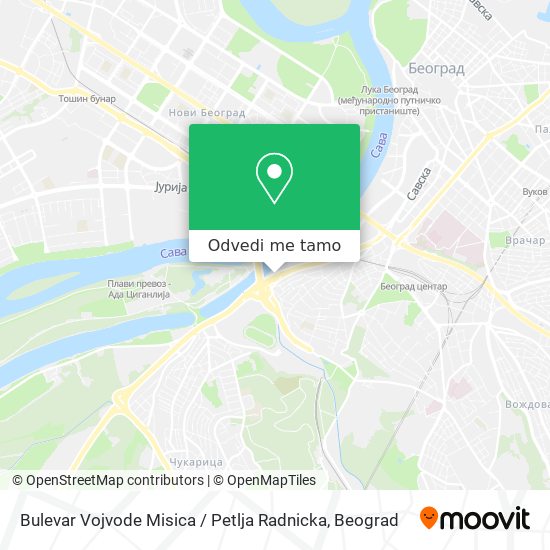 Bulevar Vojvode Misica / Petlja Radnicka mapa
