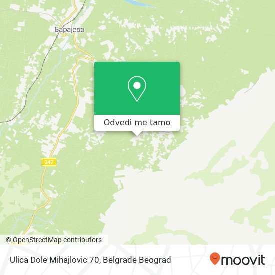 Ulica Dole Mihajlovic 70 mapa