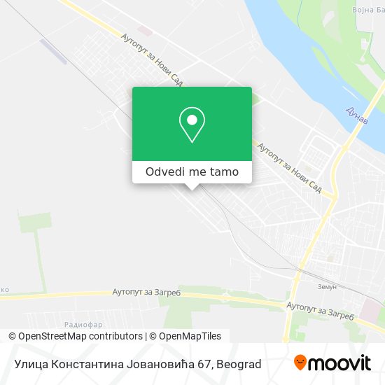 Улица Константина Јовановића 67 mapa