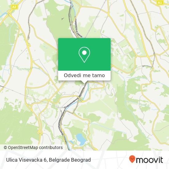 Ulica Visevacka 6 mapa