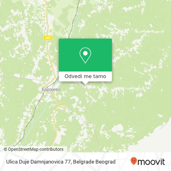 Ulica Duje Damnjanovica 77 mapa