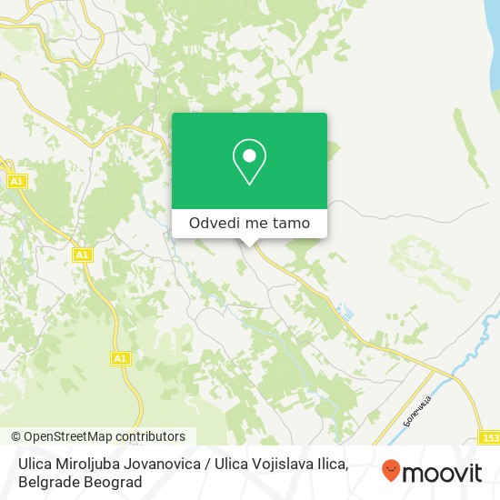 Ulica Miroljuba Jovanovica / Ulica Vojislava Ilica mapa