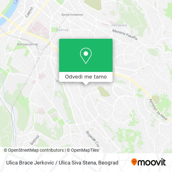 Ulica Brace Jerkovic / Ulica Siva Stena mapa