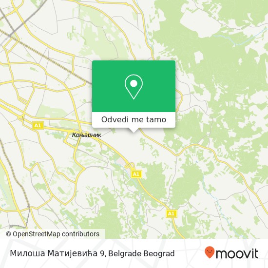 Милоша Матијевића 9 mapa