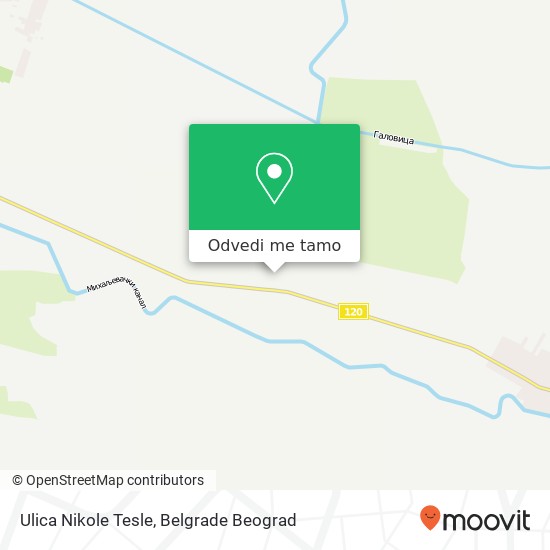 Ulica Nikole Tesle mapa