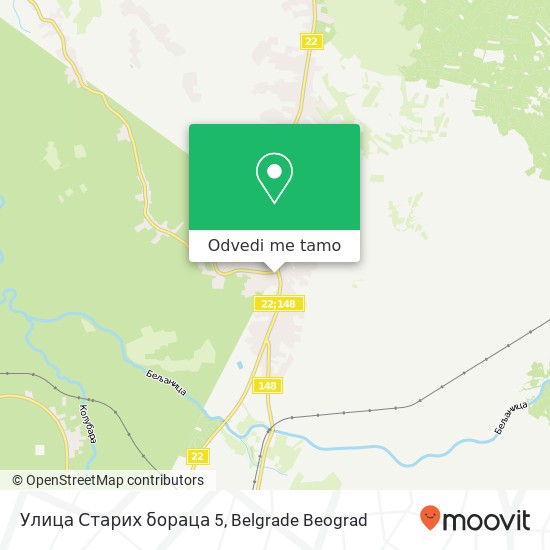 Улица Старих бораца 5 mapa