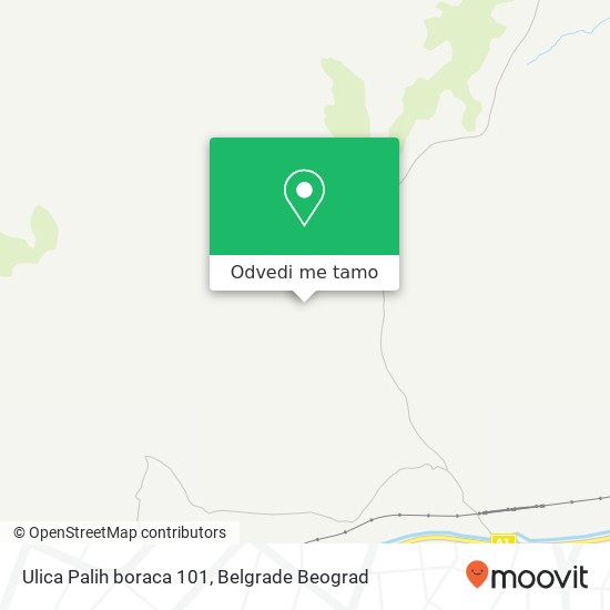 Ulica Palih boraca 101 mapa