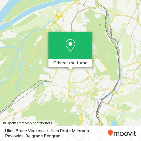 Ulica Brace Vuckovic / Ulica Prote Milorada Pavlovica mapa