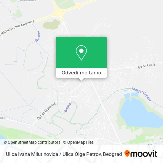 Ulica Ivana Milutinovica / Ulica Olge Petrov mapa