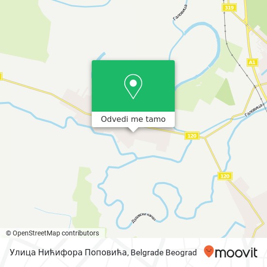 Улица Нићифора Поповића mapa