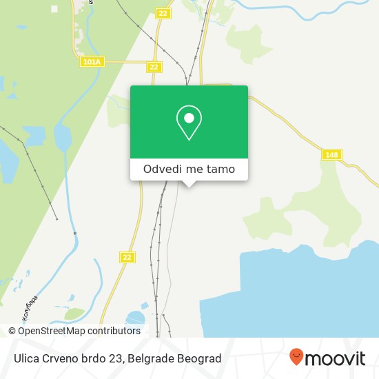 Ulica Crveno brdo 23 mapa