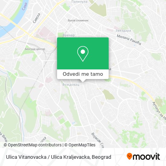 Ulica Vitanovacka / Ulica Kraljevacka mapa