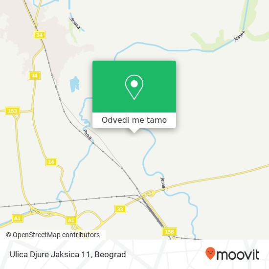 Ulica Djure Jaksica 11 mapa