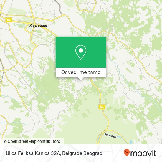 Ulica Feliksa Kanica 32A mapa