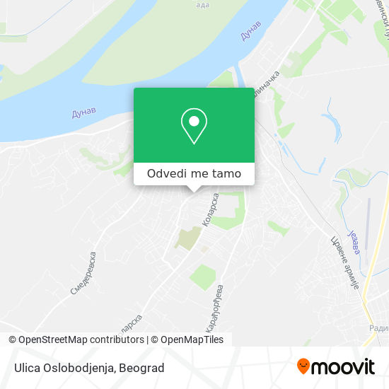 Ulica Oslobodjenja mapa