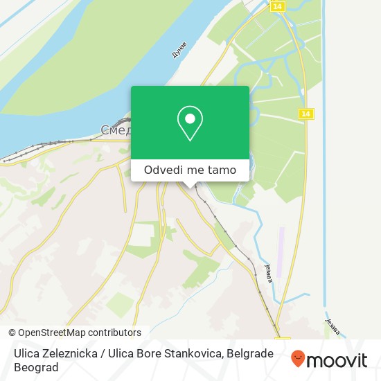 Ulica Zeleznicka / Ulica Bore Stankovica mapa