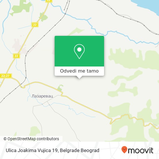 Ulica Joakima Vujica 19 mapa