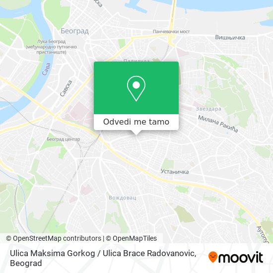 Ulica Maksima Gorkog / Ulica Brace Radovanovic mapa