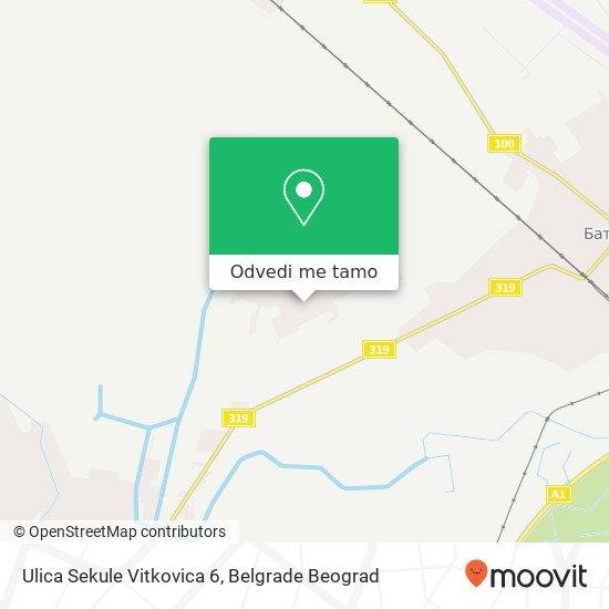 Ulica Sekule Vitkovica 6 mapa