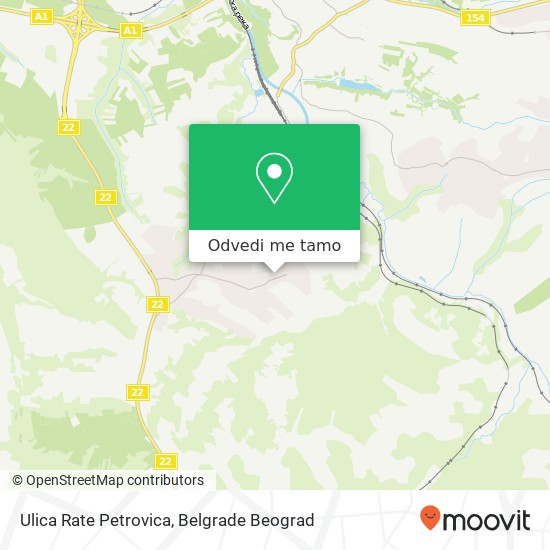 Ulica Rate Petrovica mapa