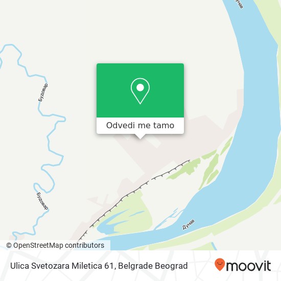 Ulica Svetozara Miletica 61 mapa