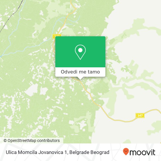 Ulica Momcila Jovanovica 1 mapa