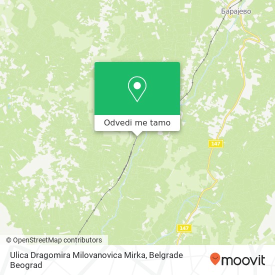 Ulica Dragomira Milovanovica Mirka mapa