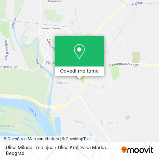 Ulica Milosa Trebinjca / Ulica Kraljevica Marka mapa