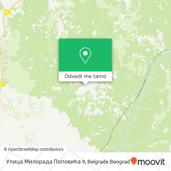 Улица Милорада Поповића 9 mapa